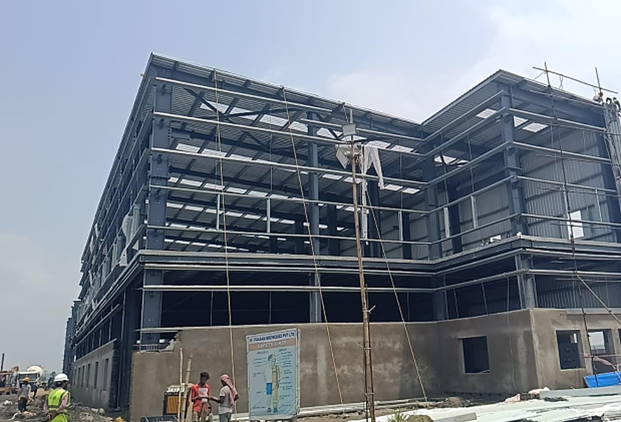 Cladding in Progress at Process Block