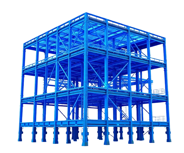 Steel structural frame model